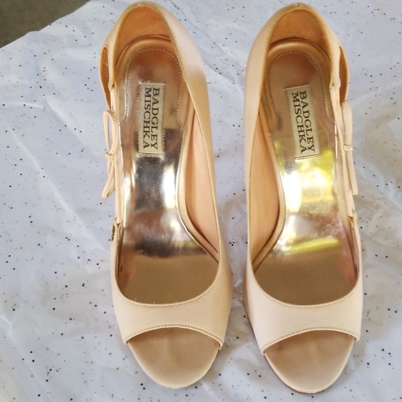 Badgley Mischka Pale Pink Shoes - Picture 6 of 7